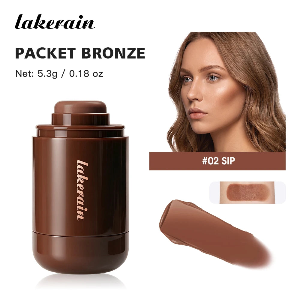 Cream Contour Stick Smooth Blendable Face Shading Stick Natural 3D Sculpting Bronzer Stick Long Lasting Sun-kissed Glow Facial M