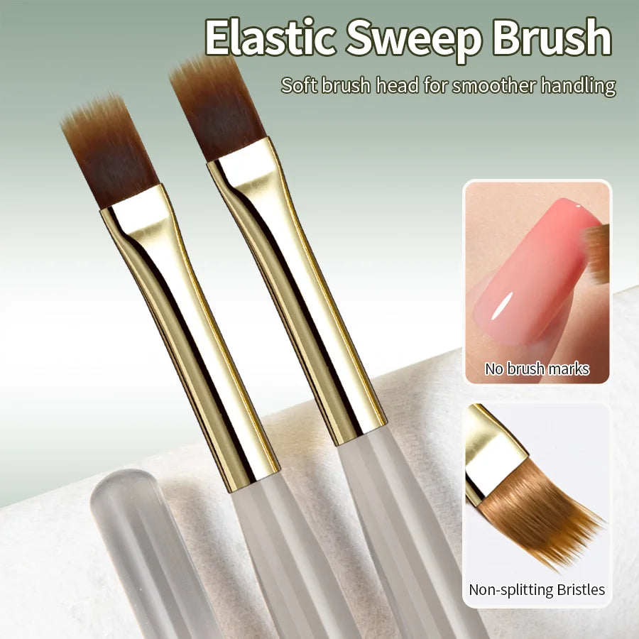 RSNAIL 1/2/5pcs Nail Art Brush Elasticity Sweep Brush DIY Gradient Nail Art Painting Pen Drawing Manicure Nail Tool Accessories