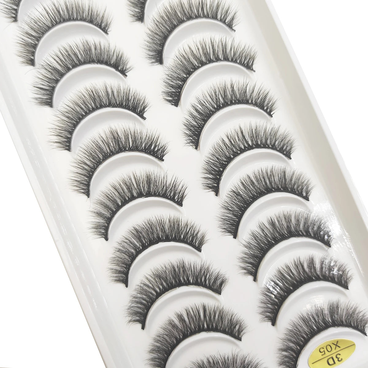 10 Pairs Natural 3d Mink Lashes Soft False Eyelashes Cross Messy Dense Eye Lashes Extension Makeup Faux Cils Cat Mini
