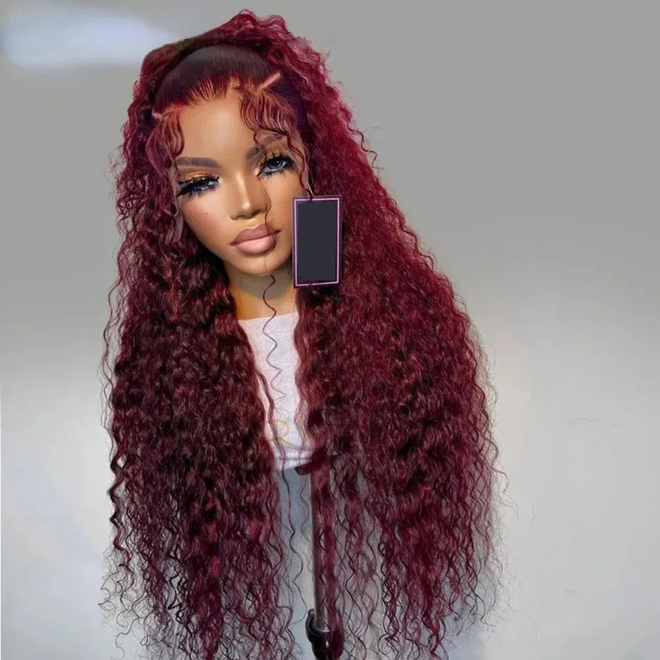 Navy Blue Light Pink Deep Wave Lace Front Wigs Free Part Long Curl Wavy Heat Fiber Synthetic Wig Makeup Cosplay Black Women Use