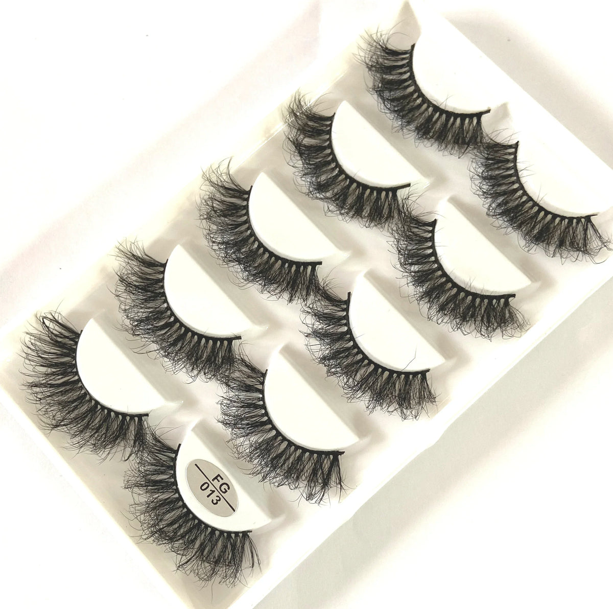 HBZGTLAD 5Pairs Handmade Mink Lashes Short False Eyelashes Dense Natural Long Messy Eye Lashes Reusable Stage Makeup Eyelashes