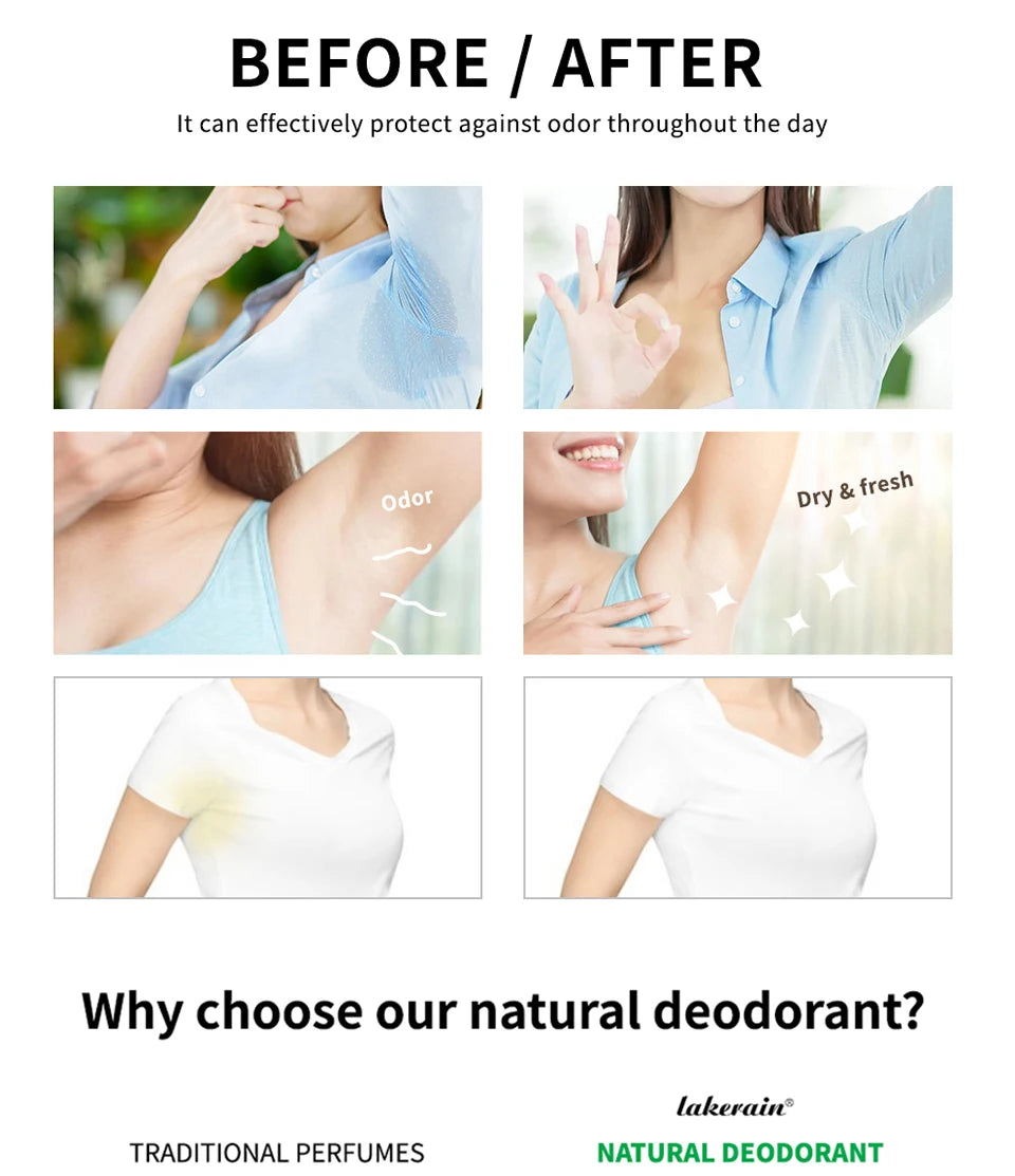 Natural Deodorant Long-lasting Fragrance Eliminate Odors Natural Plant Components Smells Fresh Fragrant Deodorant For Men Women