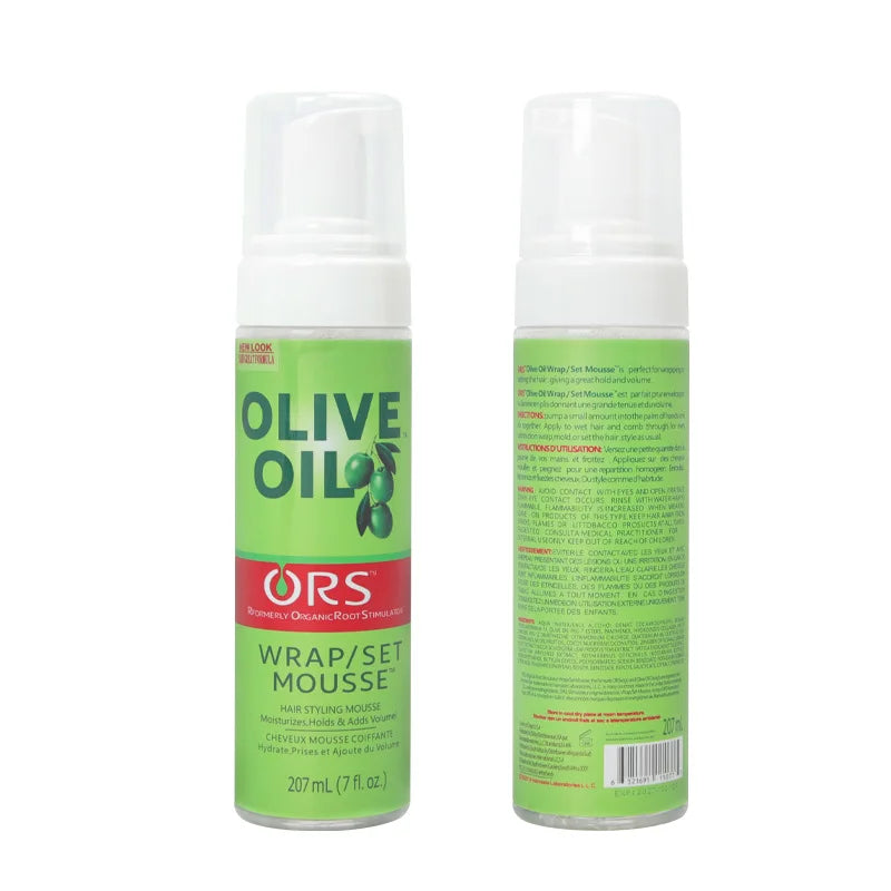 207ML Curly Hair Mousse For Wigs No-Flaking Olive Oil Hair Styling Mousse Anti-Frizz Hair Foam Mousse For Styling Hair Products