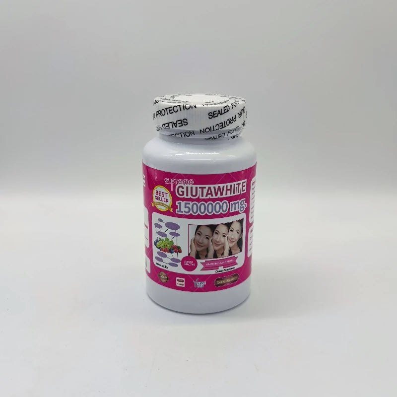 1500000mg Glutathione Capsules with Vitamin C Biotin Zinc Acerola Cherry for Whitening Skin Boost Up Tighten Pore 60 Count