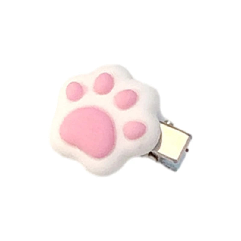 1pc/1pair Mini Cat Paw Shape Hairpin Teens Christmas Ponytail Bangs Hair Clip