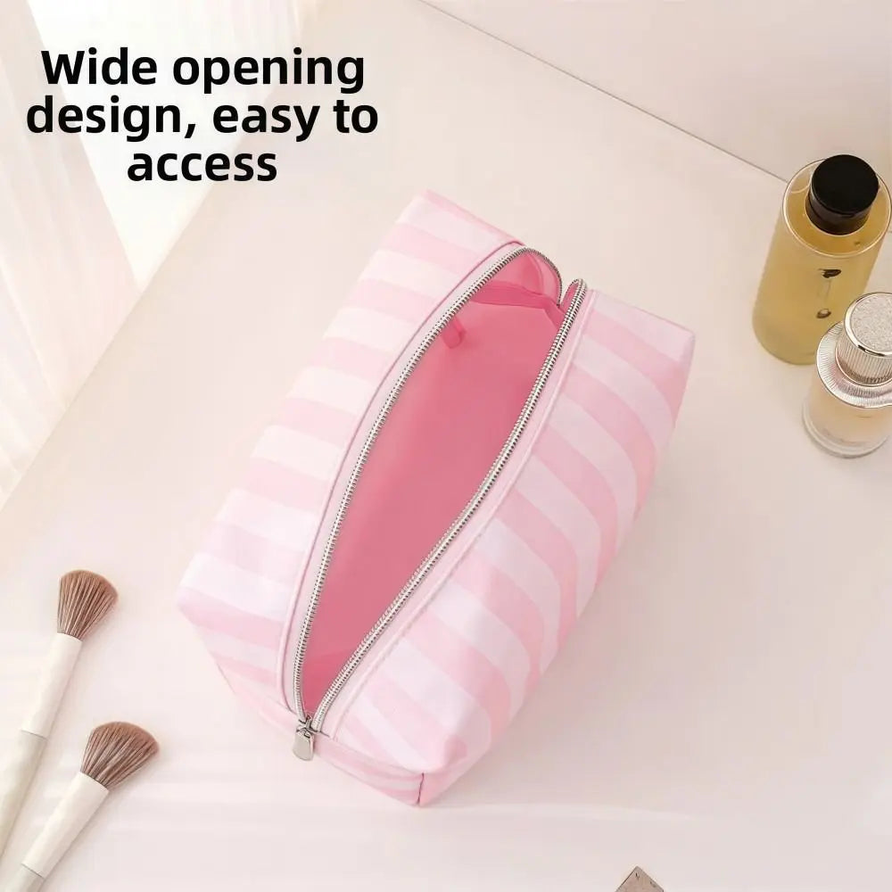 Large Capacity Handheld Makeup Bag Portable Oxford Cloth Cosmetic Storage Bag Minimalist Style Travel Design Wash Bags