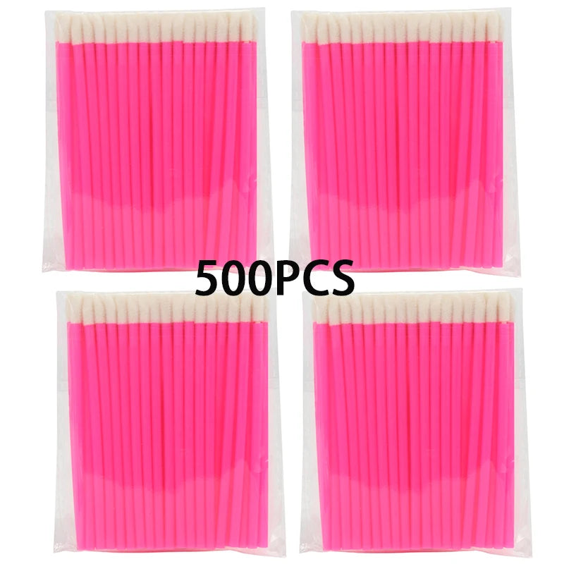 300/500PCS Crystal Lip Brushes Set Lipstick Gloss Wands Applicators For Eyelash Extension Makeup Brush Beauty