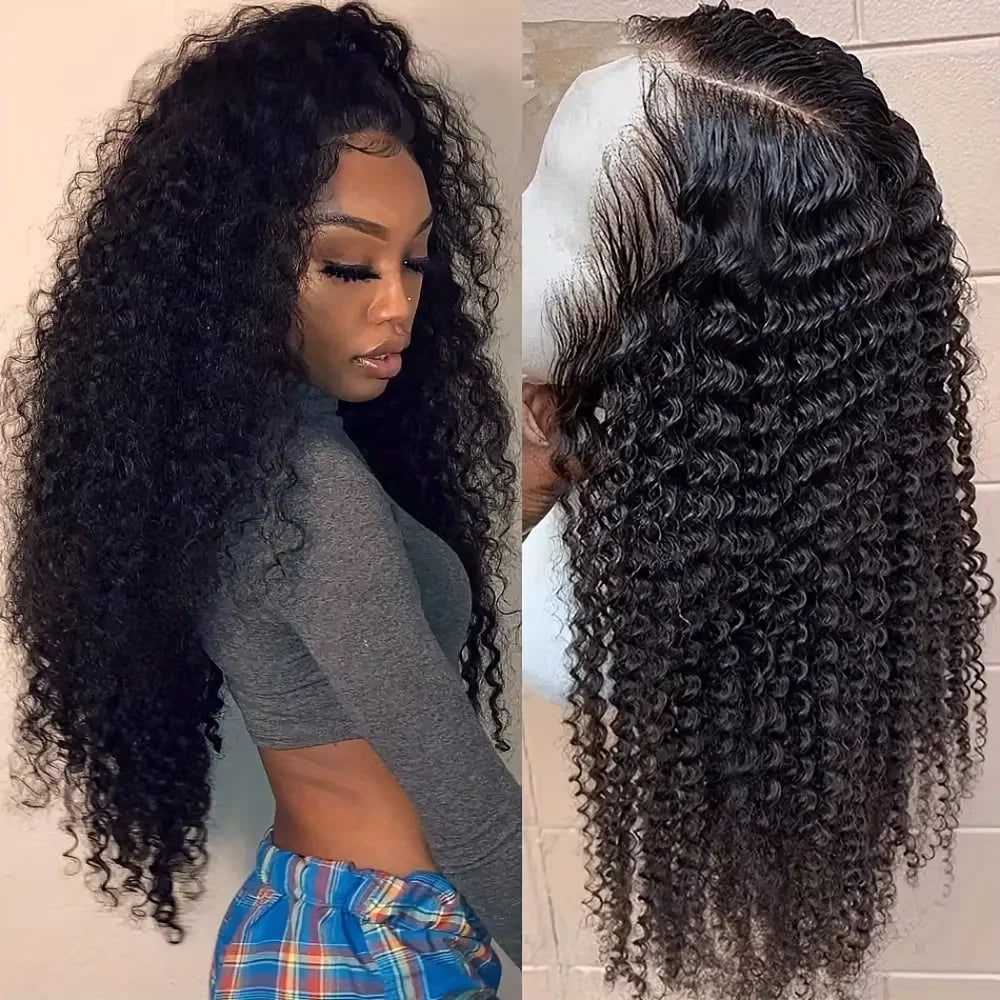 Deep Wave BOB Wig Human Hair 13x4 HD Curly Lace Front Wigs Human Hair Pre Plucked Wear And Go Glueless Short Curly Frontal BOB
