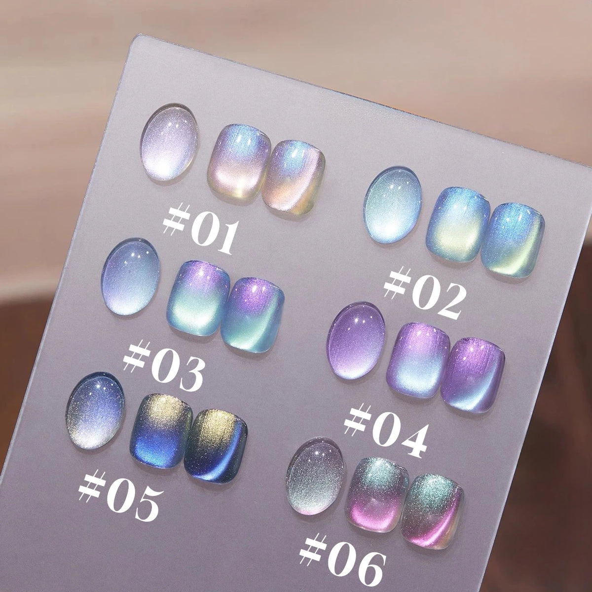 MIANEL 2026 New 12ML Aurora Night Cat Eye Gel Nail Polish Flash Sparkle Holographic Crystal Dual Light Silk Glass Bead Nail Art