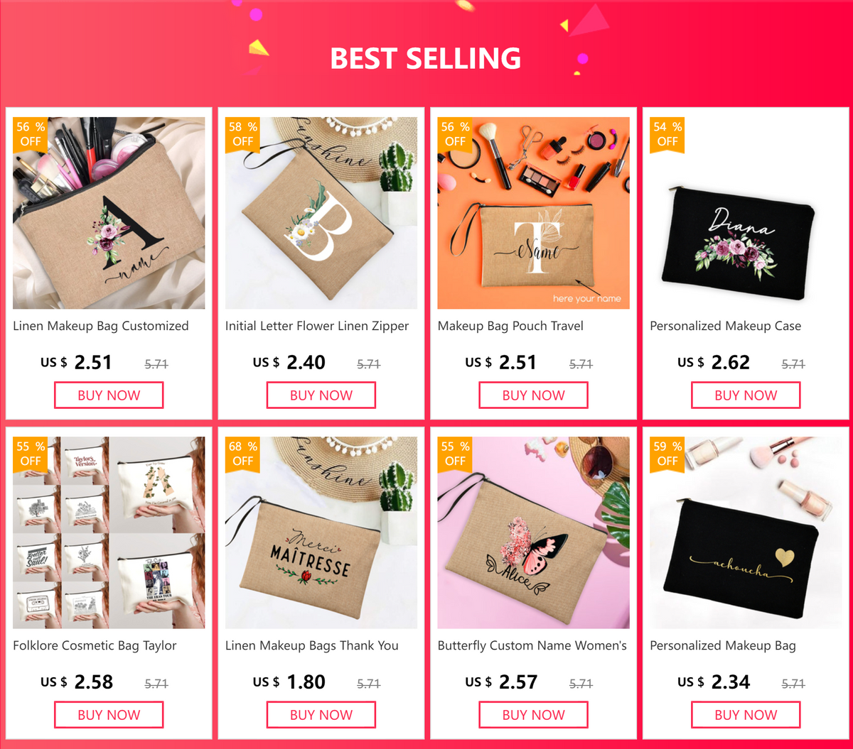 Floral Letter Bridesmaid Makeup Bags Bachelorette Party Gift Children Travel Bag Zipper Pouch Travel Organizer Case Cosmetic Bag
