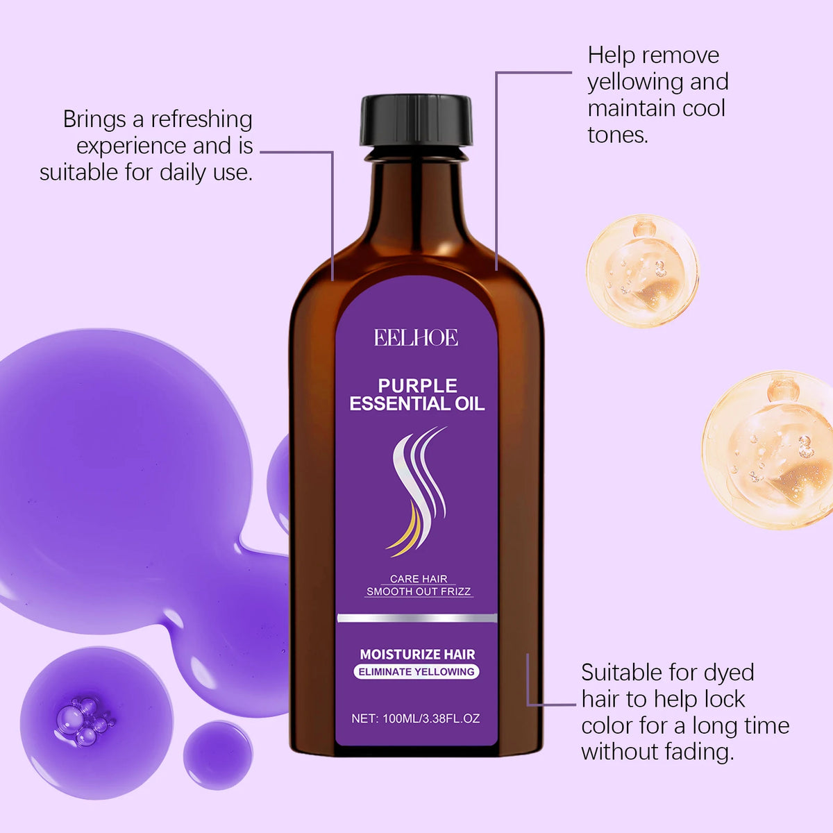 Hair Oil Treatment For Dry Damaged Frizz Hair Smooth Shine Split Ends Repair Moisturizer Nourishing Serum Leave-in Conditioner