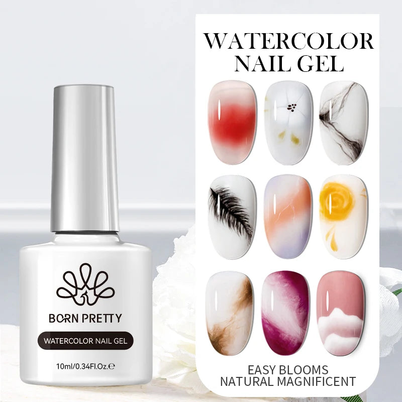 BORN PRETTY Water Light Cat Magnetic Gel Nail Polish Nude Milk White Jelly Color Semi Permanent Soak Off UV LED Gel Varnish DIY