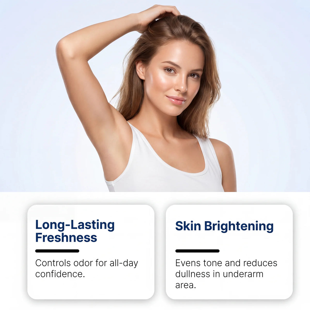 OceAura Kojic Acid Underarm Brightening Deodorant Roller Refresh Body Odor Improve Dark Armpits Underarm Care Roll‑on Deodorant
