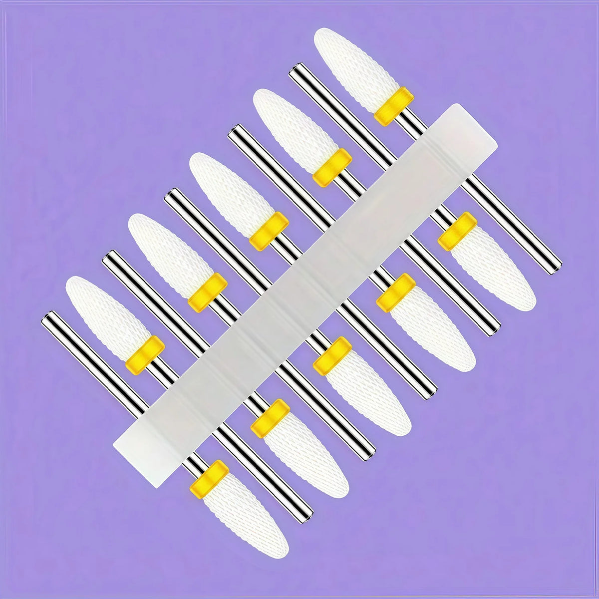 10pcs Ceramic Nail Buffering Heads for Perfect Nail Finish Professional Grade Ceramic Material for Smooth And Shiny Nails