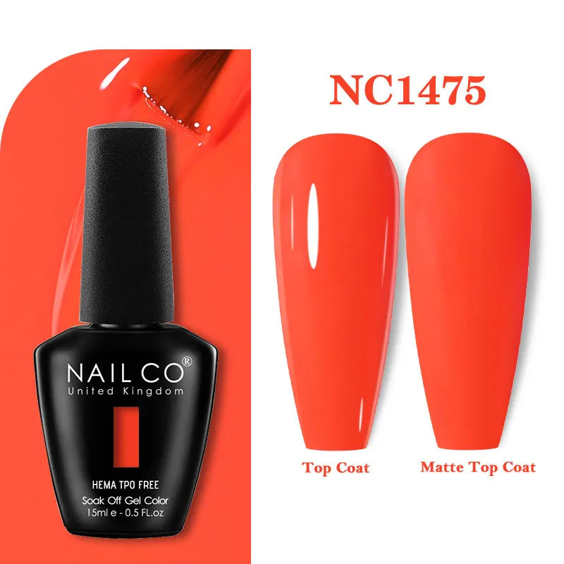 NAILCO 15ml TPO-Free Nail Gel Polish Vernis Semi Permanent Nails Art Manicure Design Hybrid Remover Gel Top Coat Ongle Gel UV