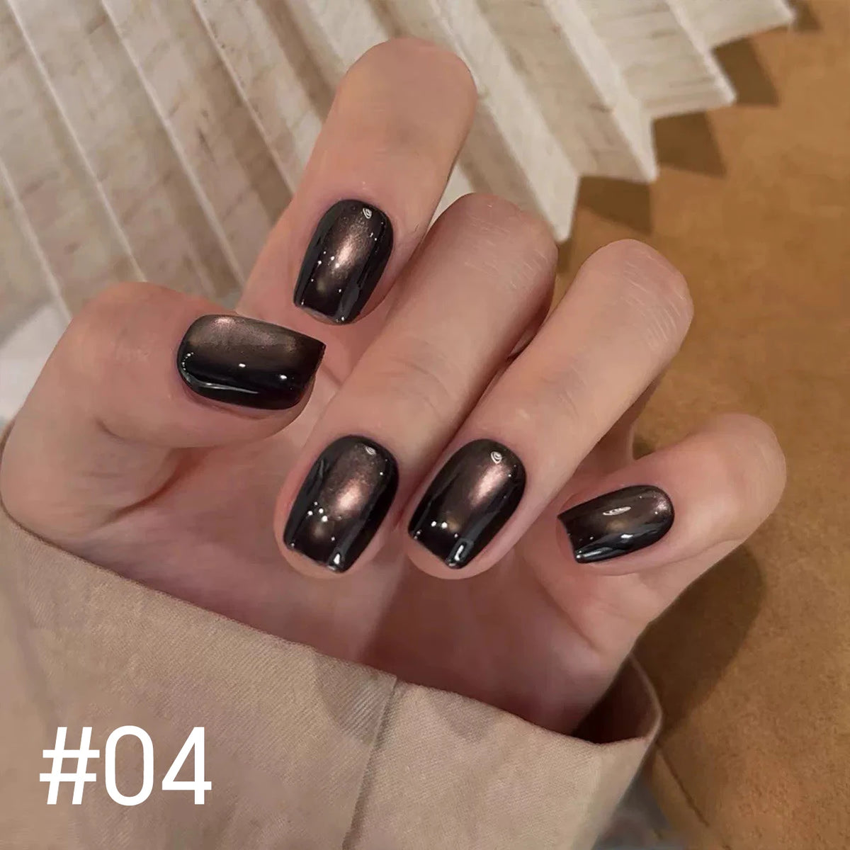 10ML 1-10pcs Christmas Red Nails Gold Black Nails Fiery 10-Color Glass Bead Cat Eye Gel Nail Polish Fine Powder Super Shimmering