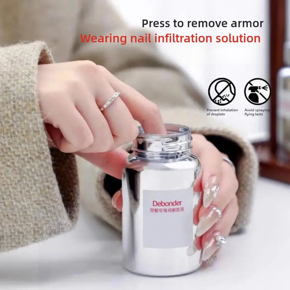 Professional Nail Polish Remover Gel Nail Glue Remover Glue Off for False Nails No Damage Press-on Nails Removal