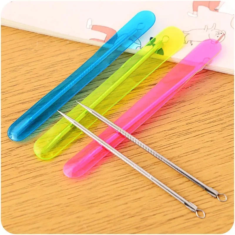 1/2Pcs Blackhead Comedone Acne Pimple Blemish Extractor Remover Stainless Steel Needles Remove Tools Face Skin Care Pore Cleaner