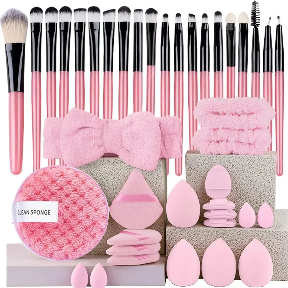 10pcs Mini Makeup Brush Set Powder Eyeshadow Foundation Blush Blender Concealer Beauty Makeup Tools Brush Professional Supplies