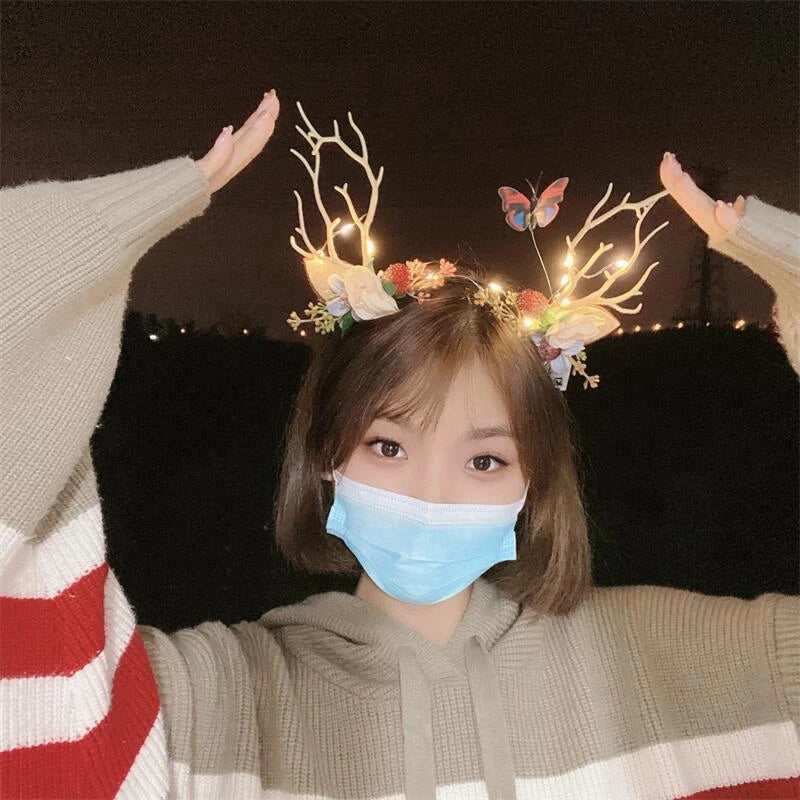 Christmas Headband New Year 2026 Supplies Christmas Hair Pins Xmas Party Headwear Navidad Home Outdoor Hair Hoop
