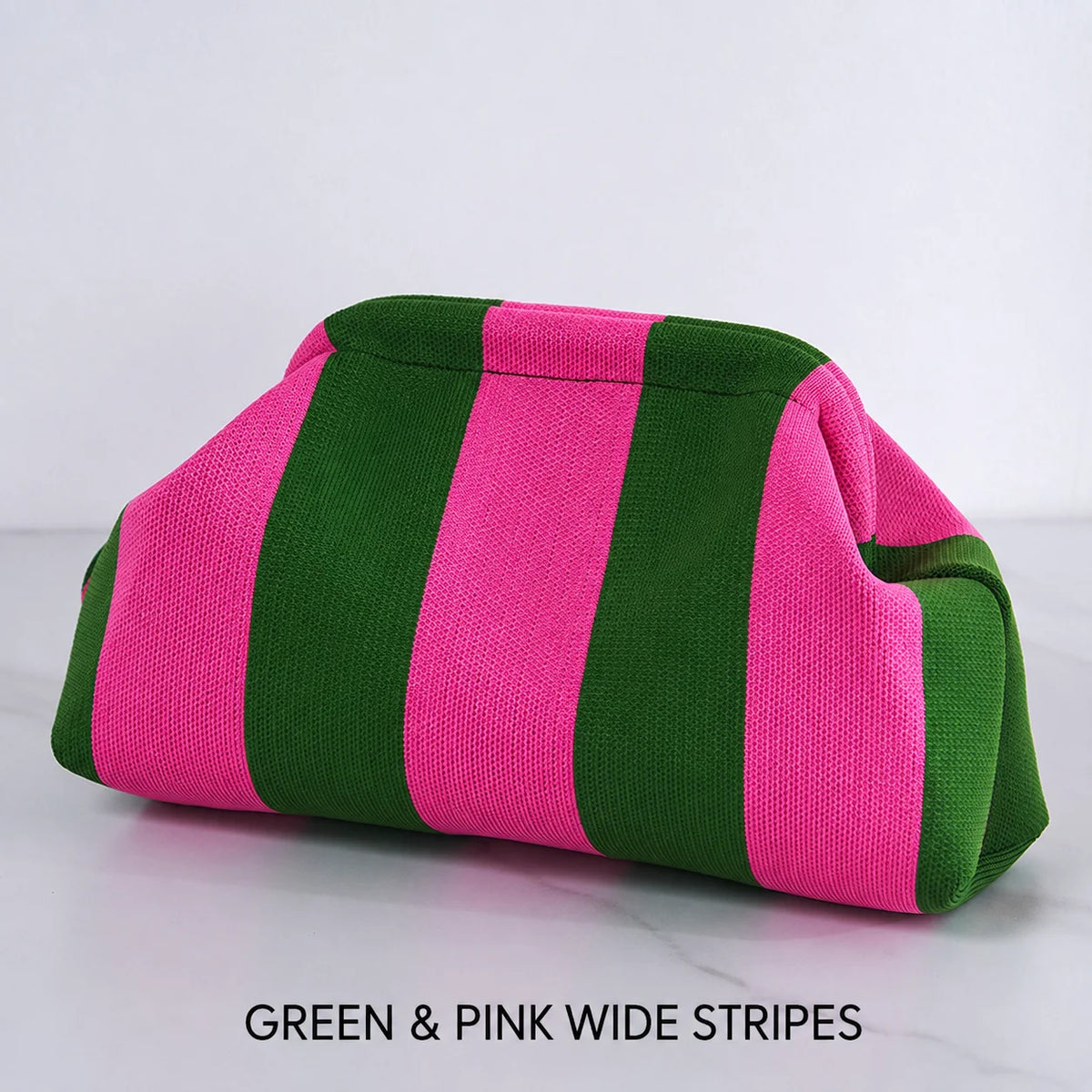 Makeup Storage Pouch Striped Geometric Cosmetic Bag Lightweight Portable Travel Toiletry Handbag For Women Organizer Purse Bags