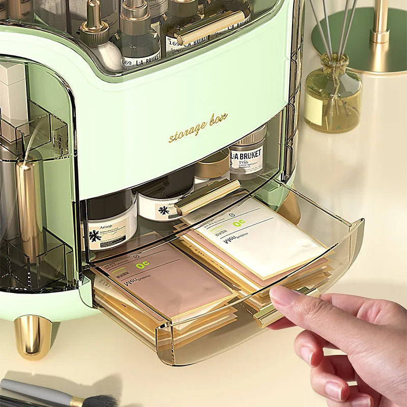 Desktop Cosmetics Storage Box, Transparent Dust Sealed, Household Skincare Products, Lipstick, Beauty Tools, Organizing Box