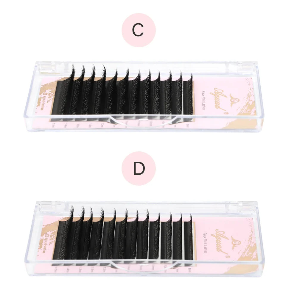 AGUUD 3D 4D Brown Premade Bloom Fans Lashes YY 5D-W Shaped Fairy Clover Volume Eyelash Extensions Soft Brown Fairy Clover Lashes