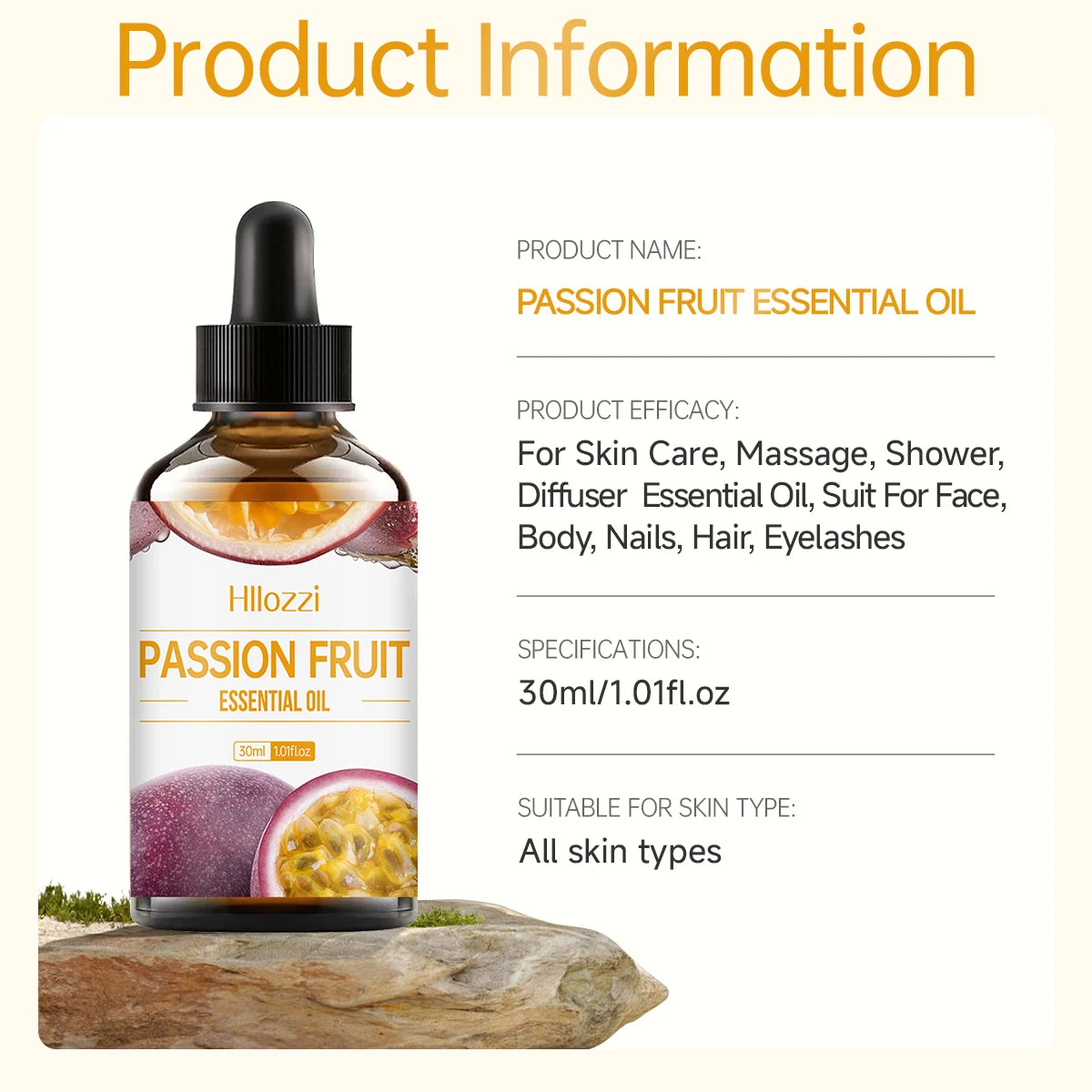 30ml Passion Fruit Essential Oil Skin Brightening, Hydrating, Hair Repair, Aromatherapy Humidifier Soap Multi-purpose Essential