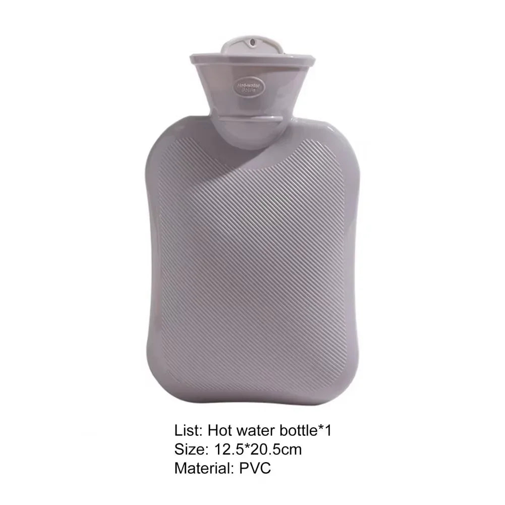 2000ML Hot Water Bottle Thick Rubber Bag Winter Warmer Random Color