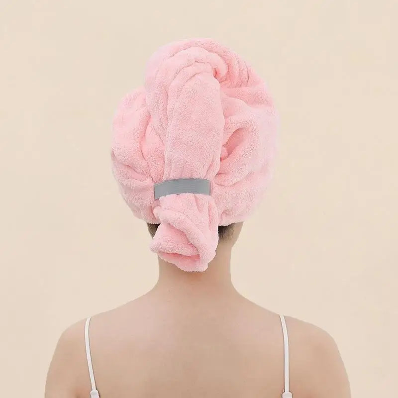 1Pcs Quick Dry Absorbent Hair Towel Long Hair Kids Girl Soft Coral Bath Cap For Women Hair Towel Cap Wrap