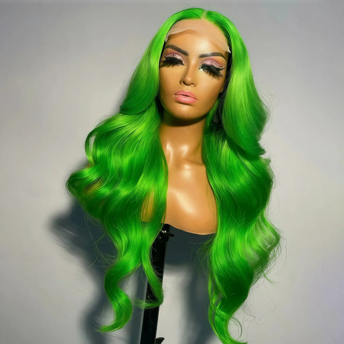 Navy Blue Light Pink Deep Wave Lace Front Wigs Free Part Long Curl Wavy Heat Fiber Synthetic Wig Makeup Cosplay Black Women Use