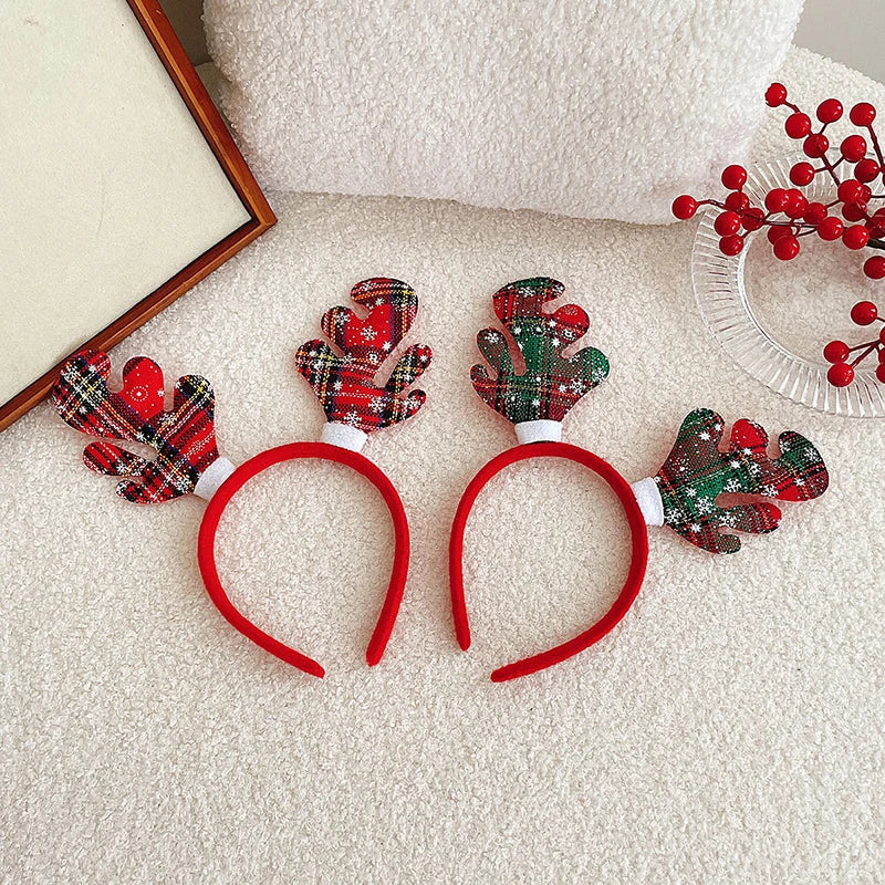 Cartoon Christmas headbands, Christmas decorations, party gifts, Christmas antlers Cute deer antler hair clip with bangs