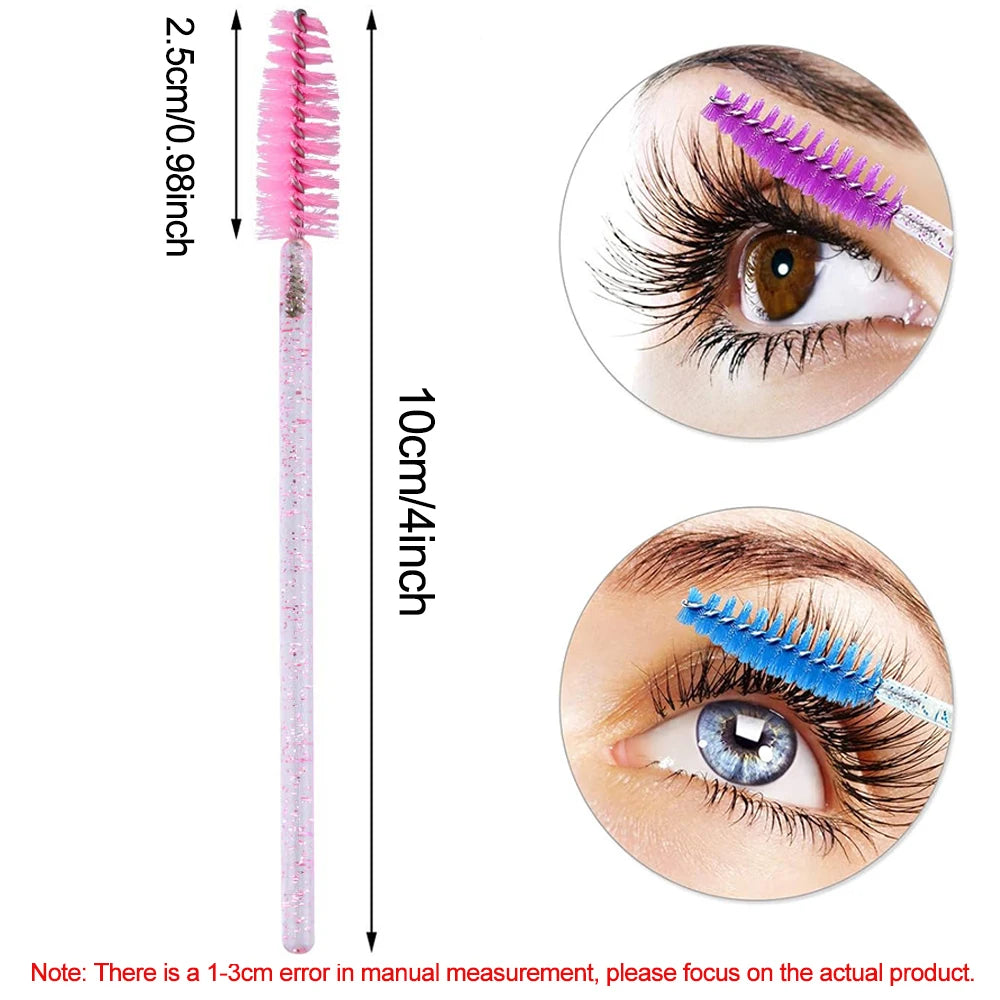 500/1000pcs Eyelash Brush Applicator Lash Mascara Wands Brushes For Eyelash Extension Eyebrow Spoolies Beauty Tools