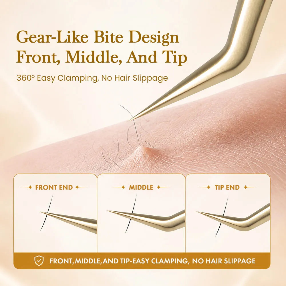 MASSCAKU Lash Pickup Tweezers Fiber Tip Beauty Salon Supplies High Accuracy Tool for Premade Fan Application