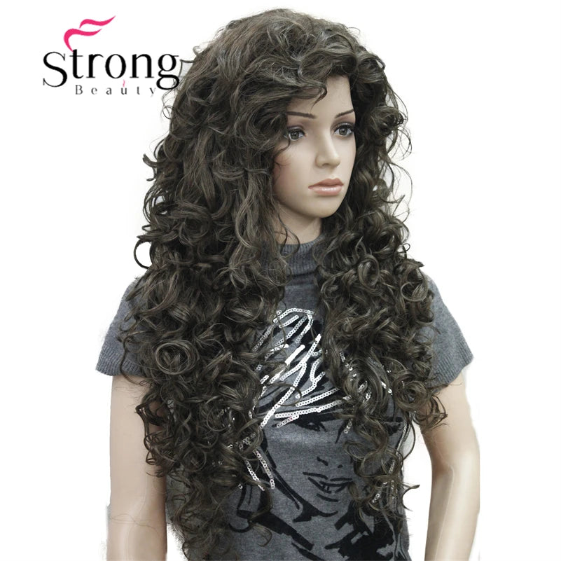 StrongBeauty Long Curly Red Synthetic Wig Cosplay Wigs COLOUR CHOICES