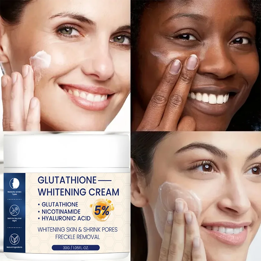 Whitening Face Cream, Reduce Dark Spots, Sun Spots, Melanin, With Collagen, Glutathione, Even Skin Tone For All Skin Types