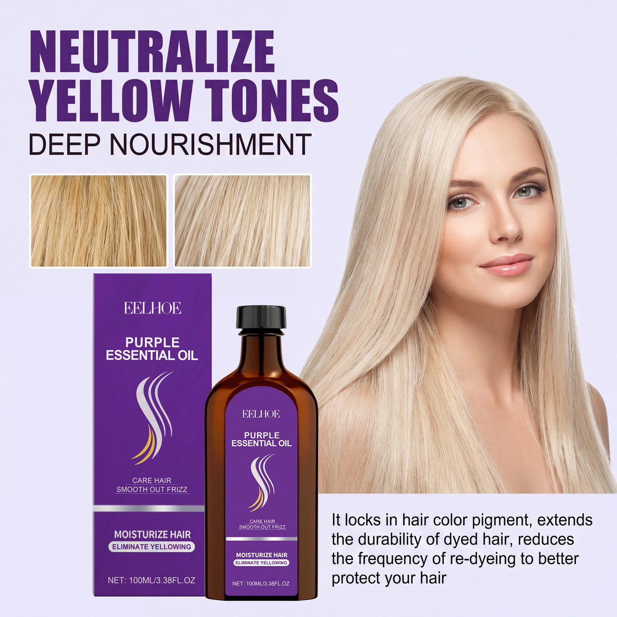 Hair Oil Treatment For Dry Damaged Frizz Hair Smooth Shine Split Ends Repair Moisturizer Nourishing Serum Leave-in Conditioner