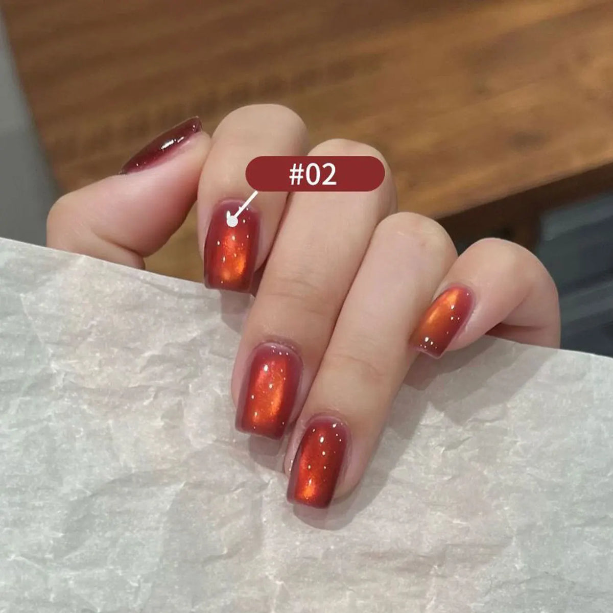 10ML 1-10pcs Christmas Red Nails Gold Black Nails Fiery 10-Color Glass Bead Cat Eye Gel Nail Polish Fine Powder Super Shimmering