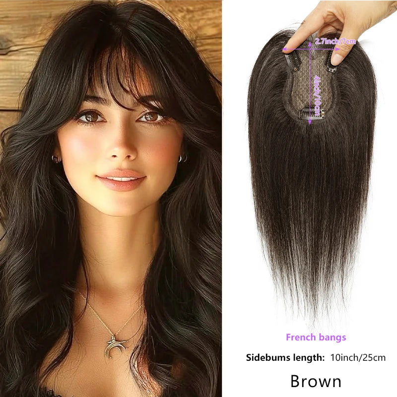 100% Human Hair 7X10cm Butterfly Hairnet Extensions Improve Hair Volume Hair Topper Wig Piece Swiss Lace Pieces Wigs for Women