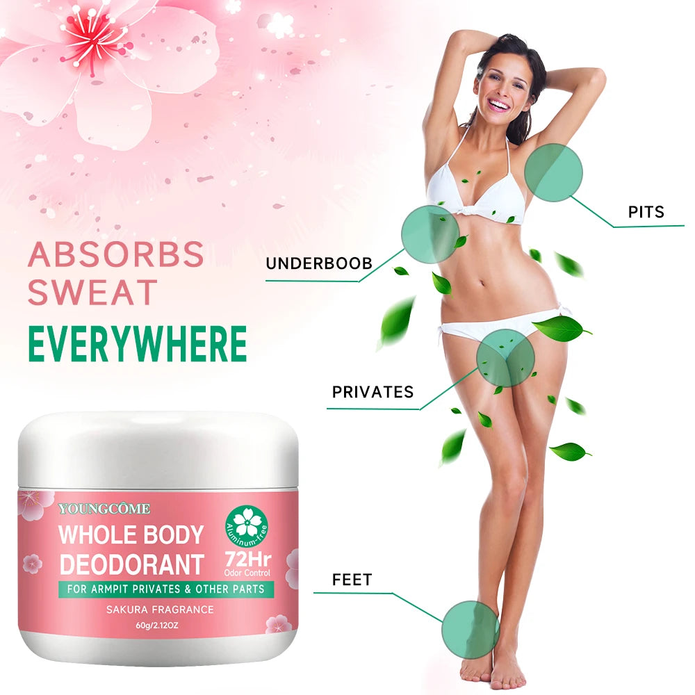 Natural Whole Body Deodorant for Men & Women - 72H Long Lasting Odor Protection, Aluminum-Free, Moisturizing & Gentle for Sensit