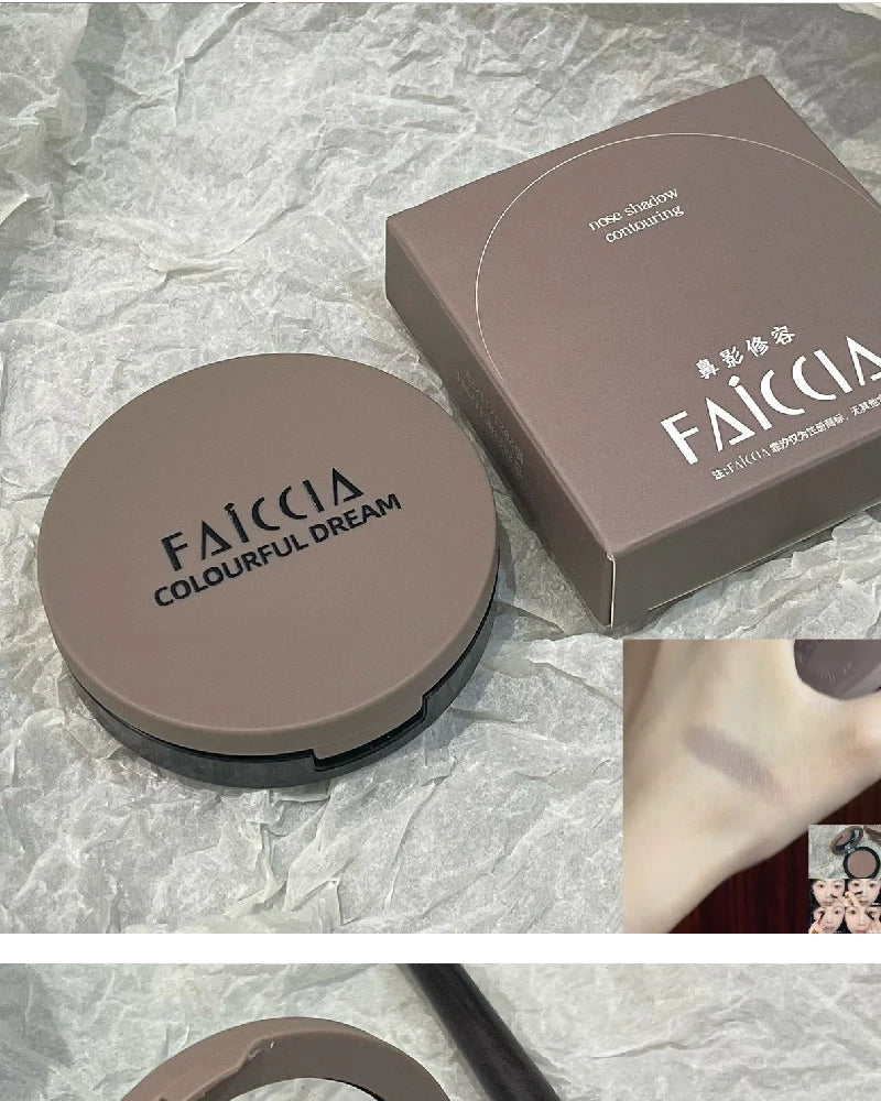 Monochrome Nose Shadow Contour Palette Natural Matte Cement Grey 3D Facial Bronzer Powder Cosmetic Highlight Brighten Contouring