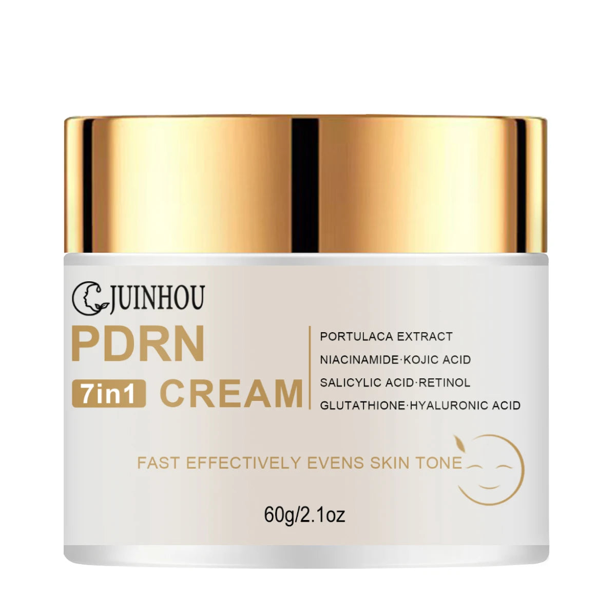 JUINHOU 7in1 Face Cream With PDRN Glutathione Hyaluronic Acid Multi‑Ingredient Moisturizer Smooth Rough Skin Dull Skin Daily Car