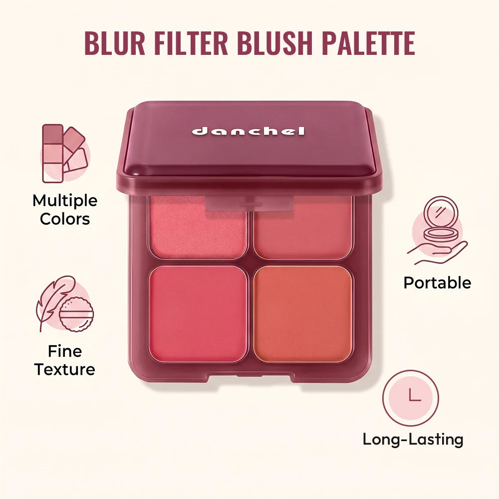 Festive Christmas Makeup Set Chocolate Lip Gloss PH Color Changing Lip Oil Blush Palette High Pigment Hydrating for Holiday Gift
