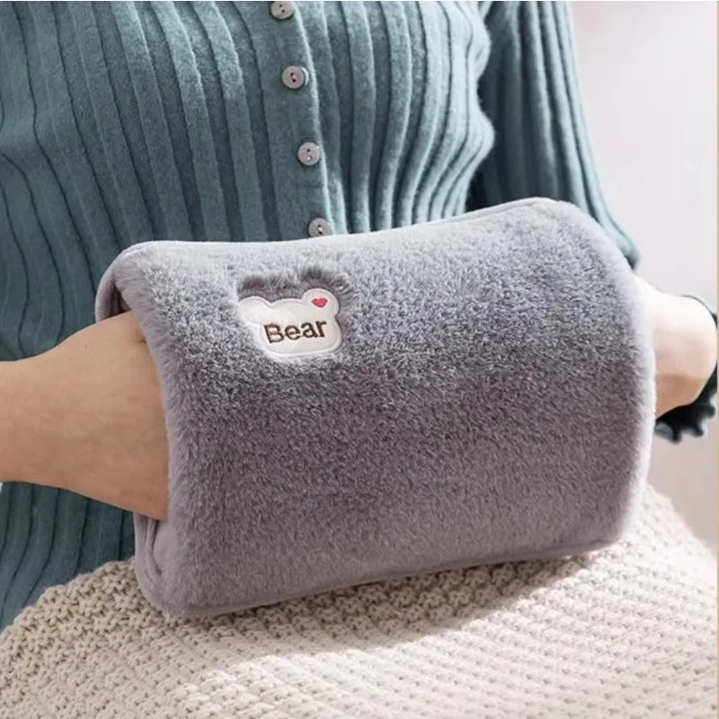 EU Plug Electric Hot Water Bag Rechargeable Soft Winter Hand Warmer Home Heater Reusable Bottle Pocket Warmer Office Home