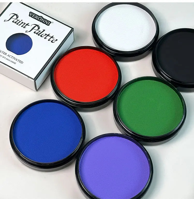30g Monochrome Water Soluble Face Body Paint Vibrant DIY Makeup for Christmas Parties Long-Lasting Professional Quality Cosmetic