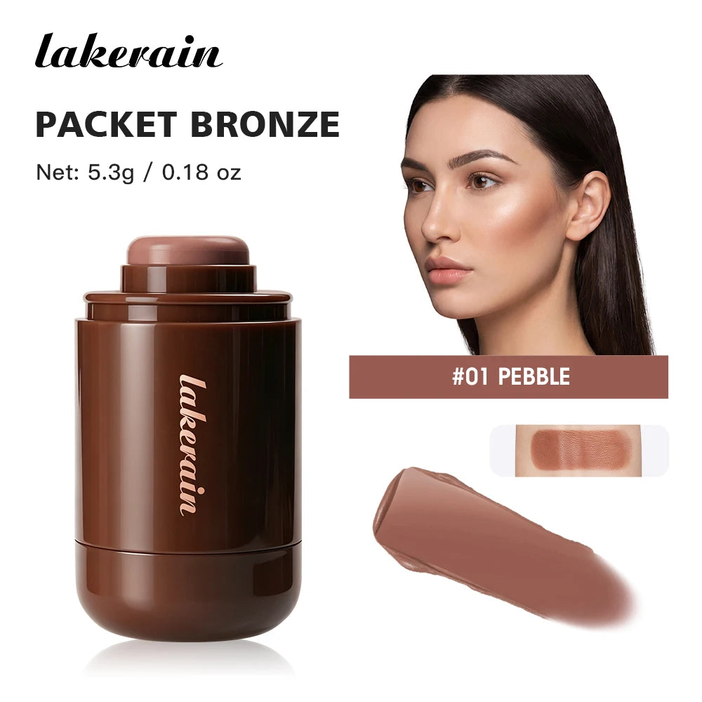 Cream Contour Stick Smooth Blendable Face Shading Stick Natural 3D Sculpting Bronzer Stick Long Lasting Sun-kissed Glow Facial M