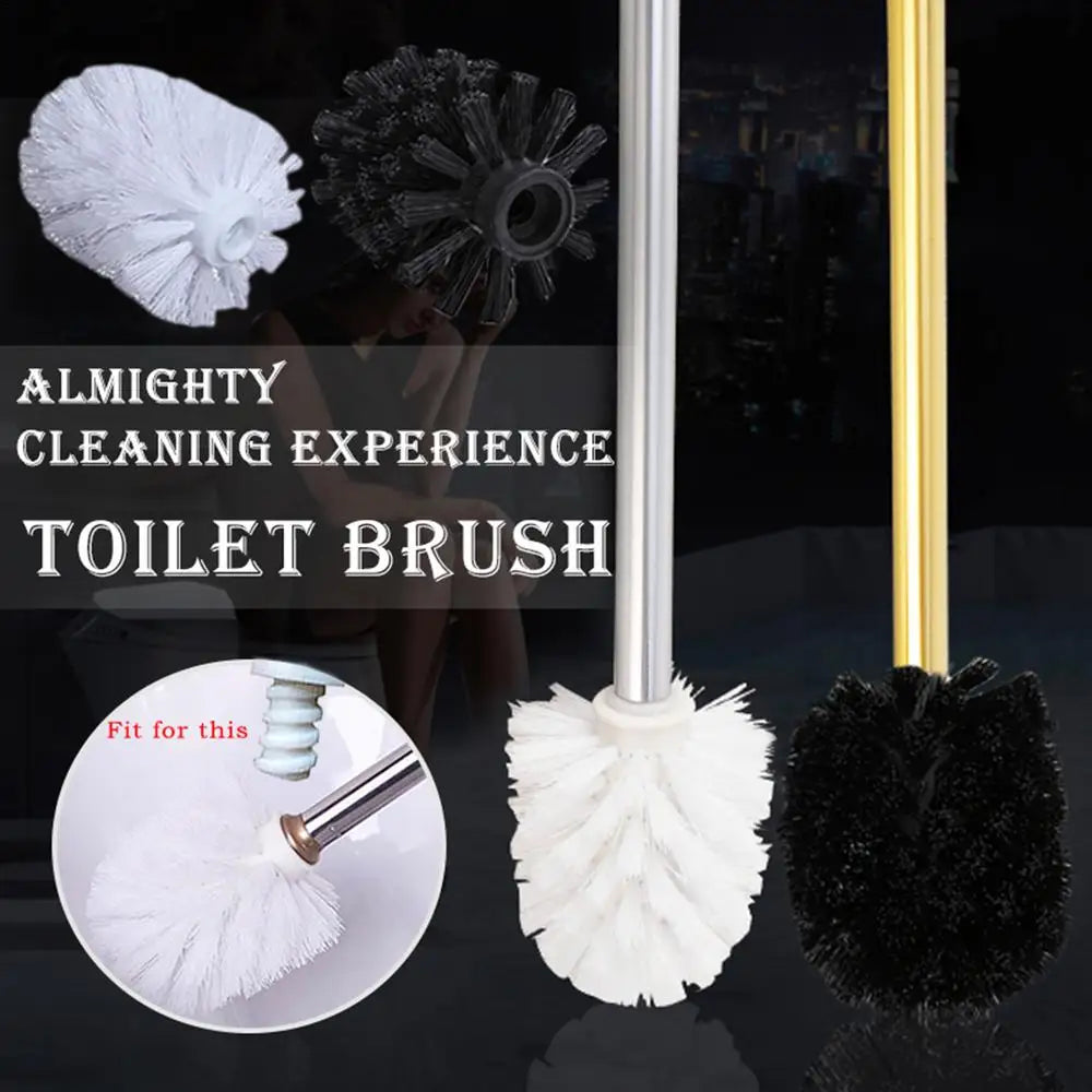 Universal Replacement Toilet Brush Head Holder White Black Clean Spare Tools Toilet Bowl Brush Home Bathroom Supplies