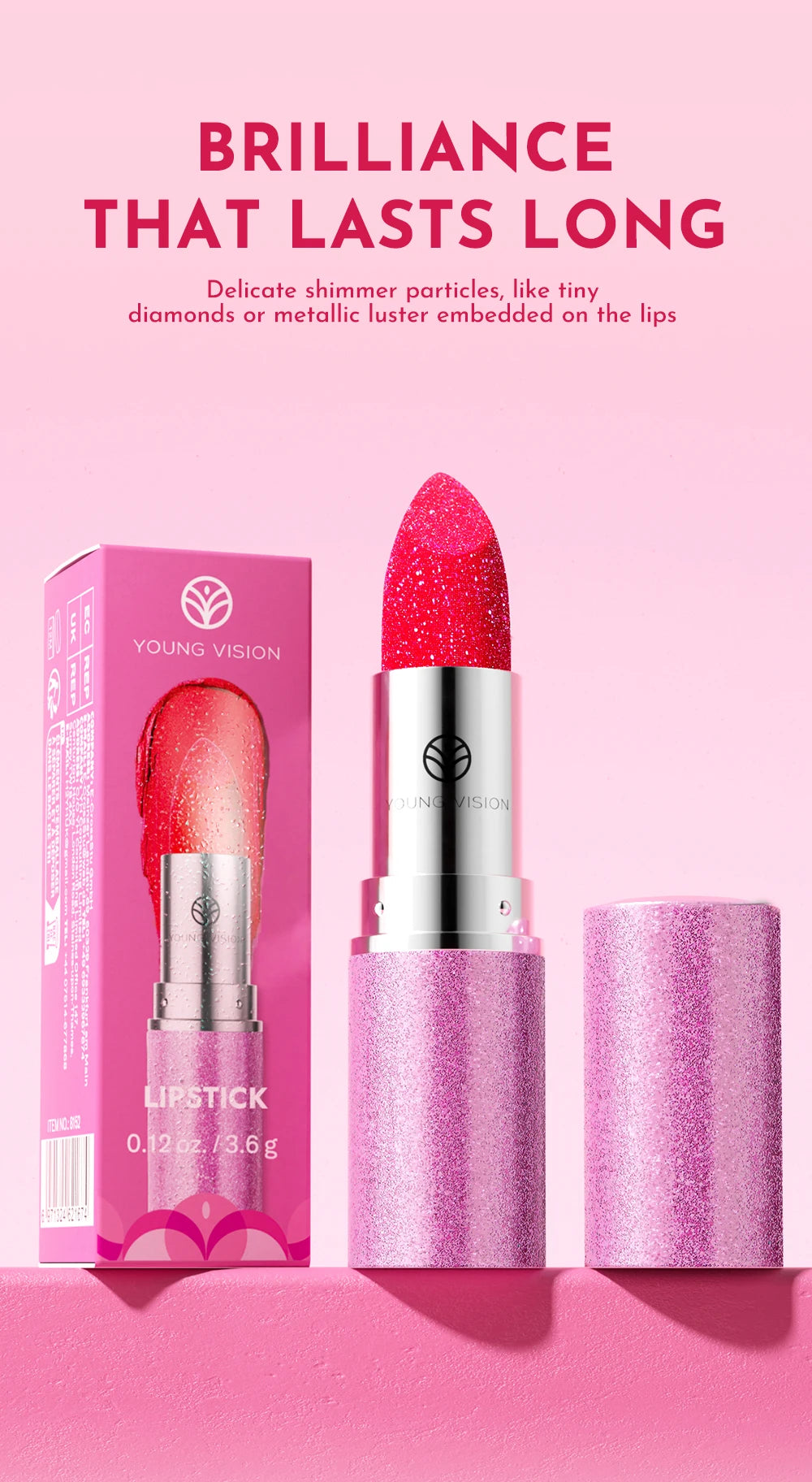 Multi-Color Non-stick Cup Matte Lipstick Flash Lasting Easy Color Diamond Lipstick Dark Halloween Look