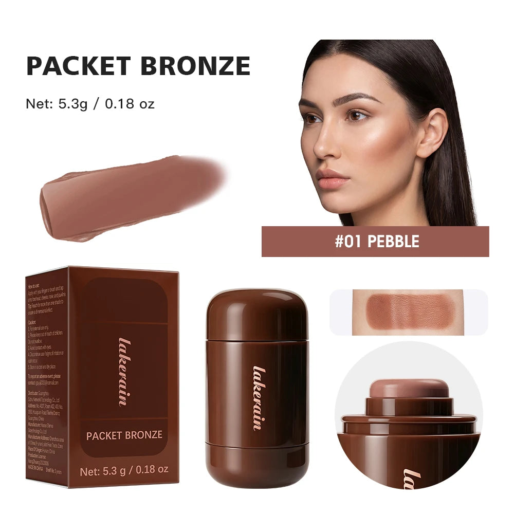 Cream Bronzer Stick Portable Creamy Light Non Sticky Texture Easy Blend For Face Contour Shaping Bronzing Makeup