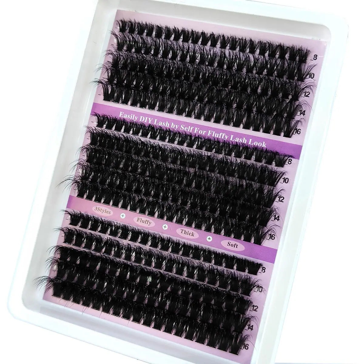 New 15Rows Fluffy Cluster Lashes 60D-160D Natural Thick Eyelash Clusters D/CC/DD Individual Lashes DIY Eyelashes Extension